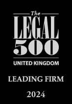 Leading Firm in The Legal 500 UK Solicitors 2024